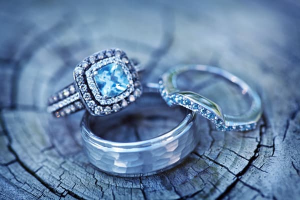 Different color wedding rings